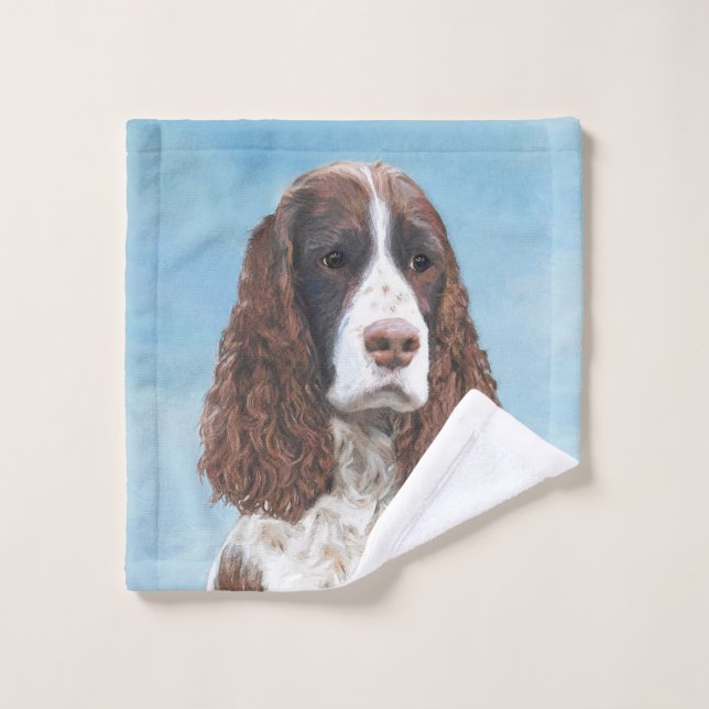 Peinture espagnole Springer anglaise Peinture orig (Gant de toilette)