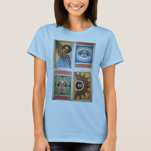 Peinture éthiopienne d'église - T-shirt de bleus
