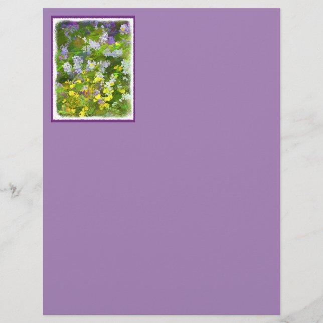 Peinture fleur sauvage Impasto - Art Fleur Origina (Devant)