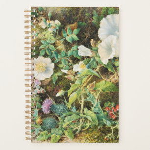 Peinture florale de fleurs de pétunias vintage jol