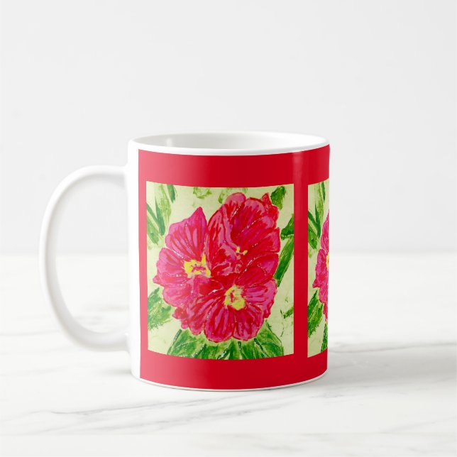 Peinture florale de la Mug (Gauche)