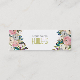 Peinture florale fleuriste Cartes de visite maigre