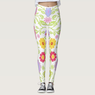 Peinture florale Peinture Motif Leggings