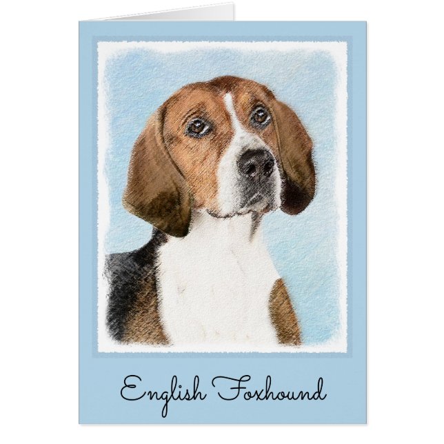 Peinture Foxhound en anglais - Joli art original c (Devant)