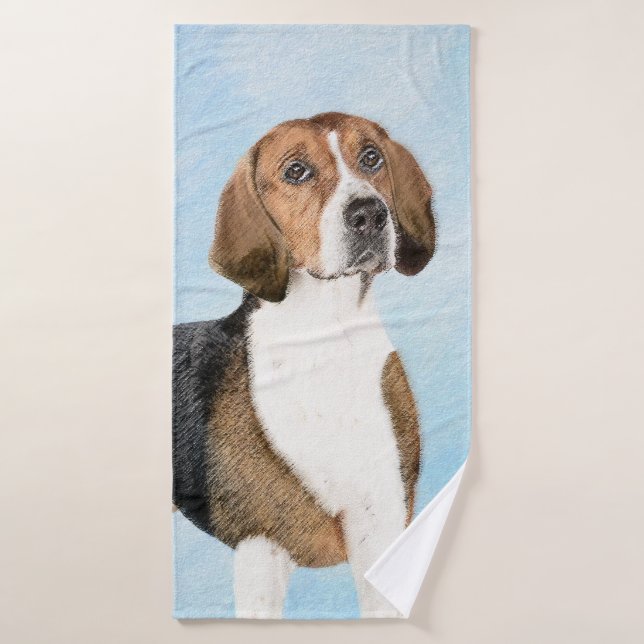 Peinture Foxhound en anglais - Joli art original c (Serviette de bain)