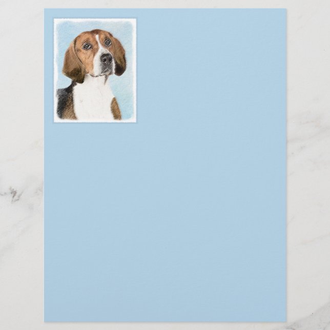 Peinture Foxhound en anglais - Joli art original c (Devant)