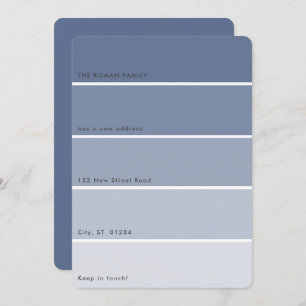 Peinture fraîche Moving Faire-part Peinture bleu C