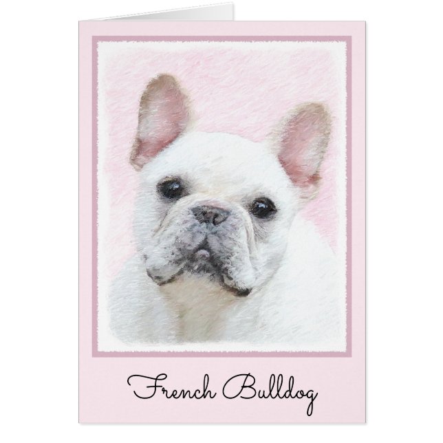 Peinture française de Bulldog (Crème/Blanc) - Art  (Devant)