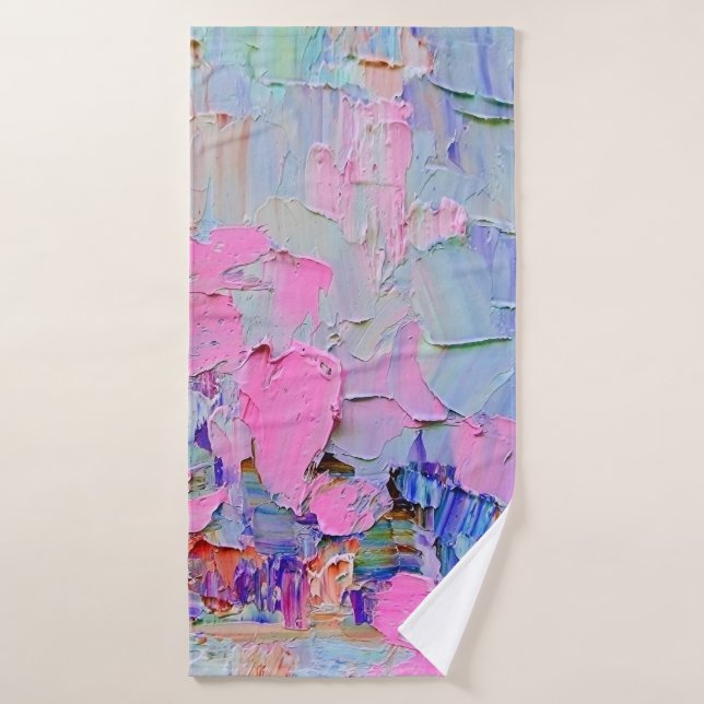 Peinture gaufrée expressive sur toile, créée à l'a (Serviette de bain)
