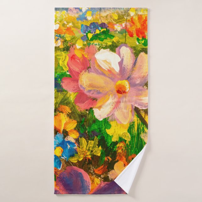 Peinture Glade de grands flowe fleur sauvage color (Serviette de bain)