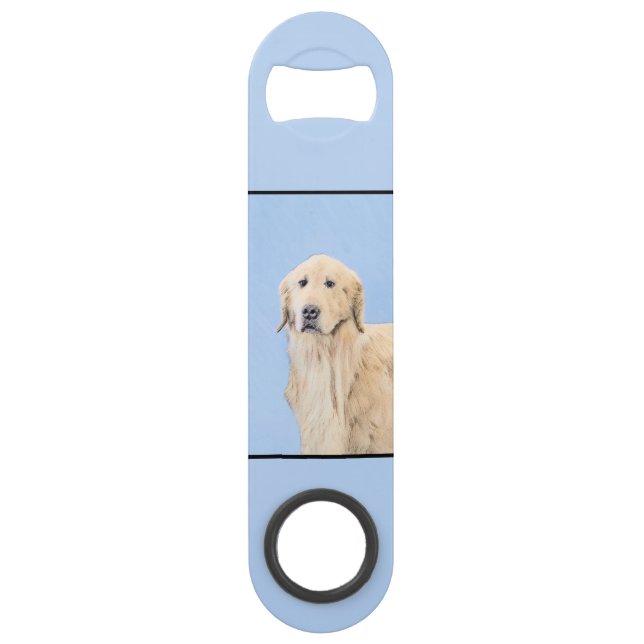 Peinture Golden Retriever - Joli art original chie (Dos)