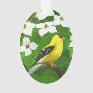 Peinture Goldfinch - Cute Original Chien Art