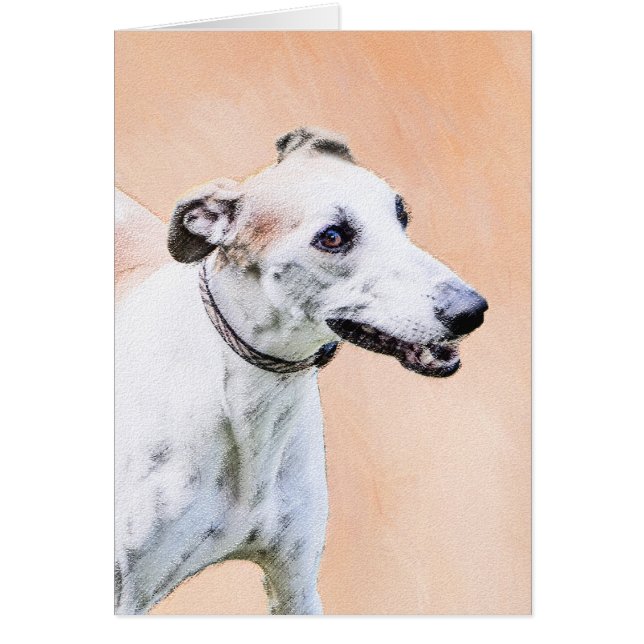 Peinture Greyhound - Cute Original Chien Art (Devant)