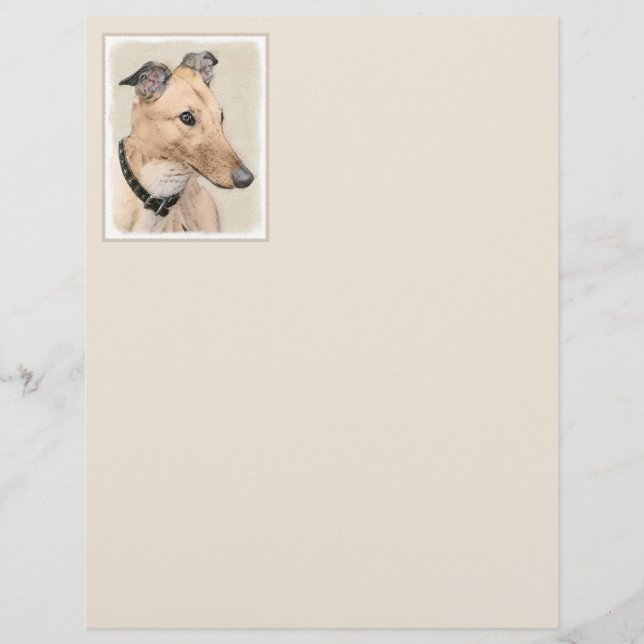 Peinture Greyhound - Cute Original Chien Art (Devant)