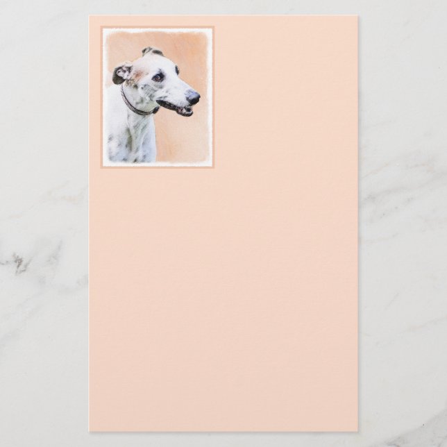 Peinture Greyhound - Cute Original Chien Art (Devant)