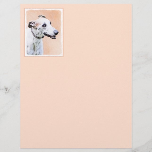 Peinture Greyhound - Cute Original Chien Art (Devant)