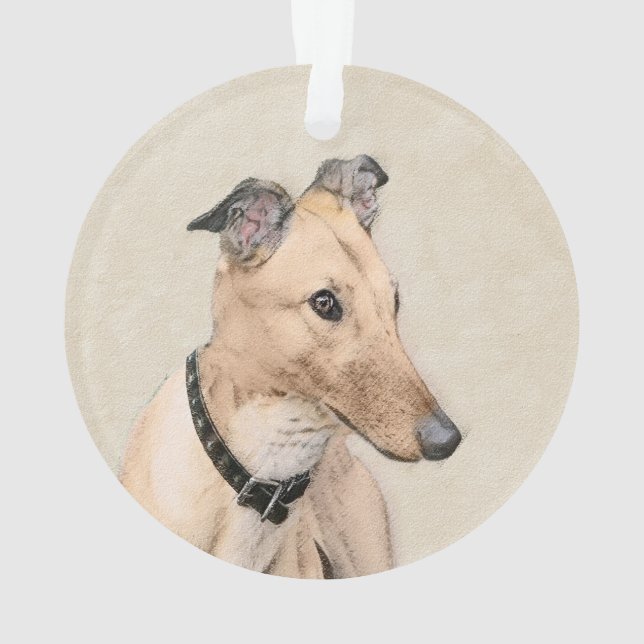 Peinture Greyhound - Cute Original Chien Art (dos)