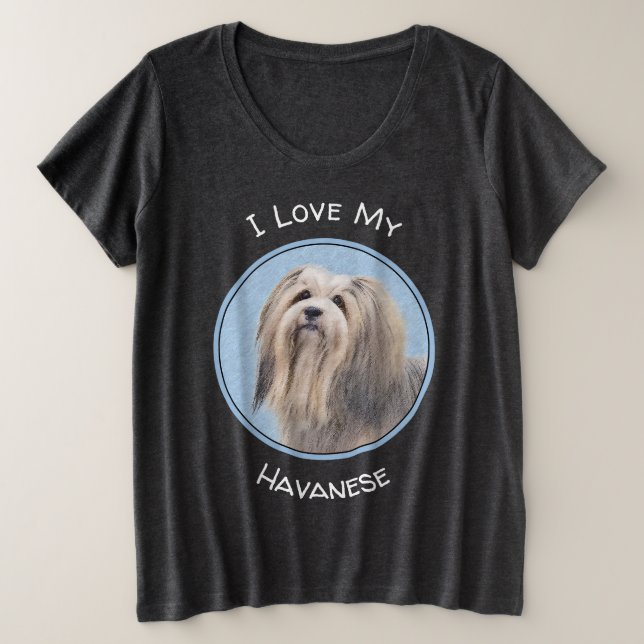 Peinture Havanaise (Argent) - Cute Original Chien  (Design devant)