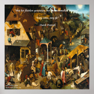 Peinture hollandaise du XVIe siècle et affiche de