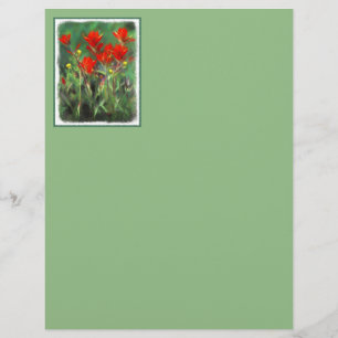 Peinture indienne de pinceau - Art Fleur original