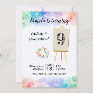 Peinture Invitation Anniversaire