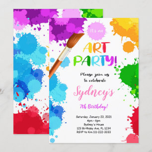 Peinture Invitation Anniversaire
