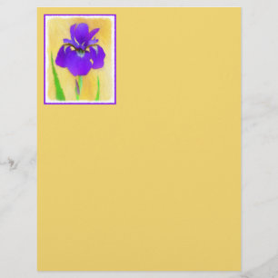 Peinture Iris à pois pourpre - Chien original mign