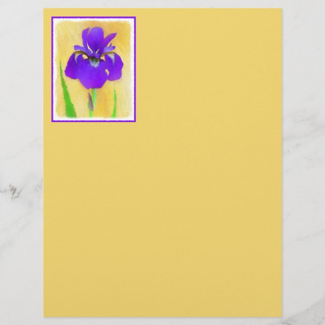 Peinture Iris à pois pourpre - Chien original mign (Devant)