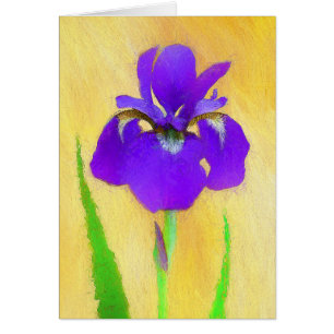 Peinture Iris à pois pourpre - Chien original mign