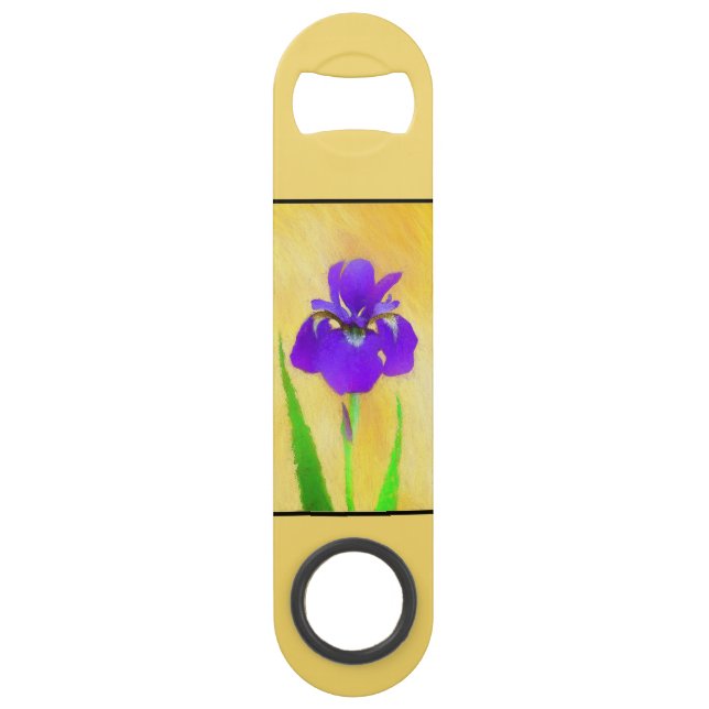 Peinture Iris à pois pourpre - Chien original mign (Dos)