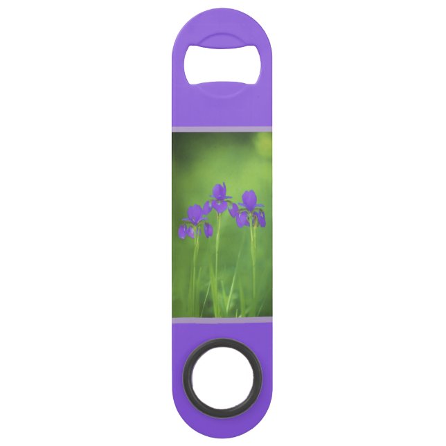Peinture Iris Violet - Art Fleur Originale (Devant)