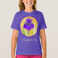 Peinture Iris Violet - T-shirt Art Fleur Originale