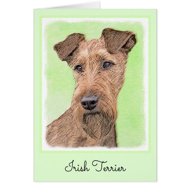 Peinture Irlandaise Terrier - Cute Original Chien  (Devant)