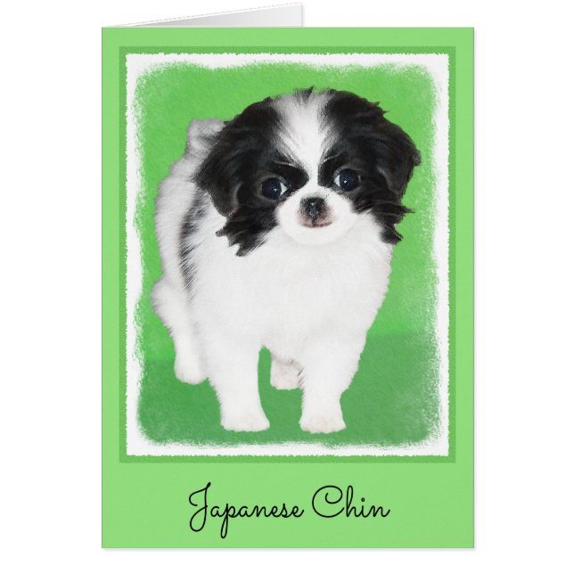Peinture japonaise de chiot - Art original de chie (Devant)