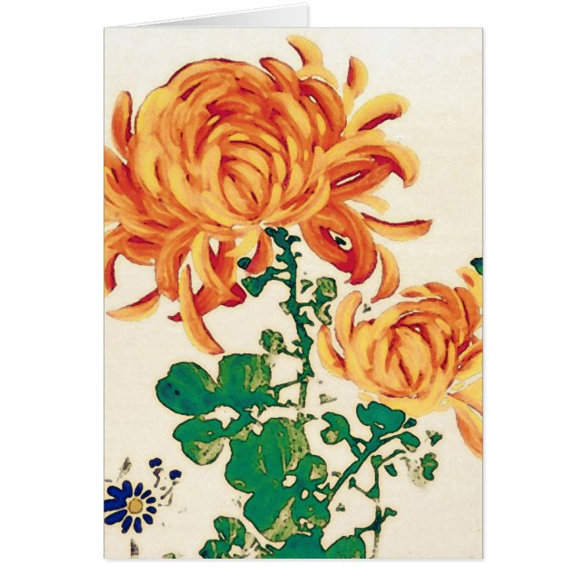 Peinture japonaise vintage de Chrysanthèmes (Devant)