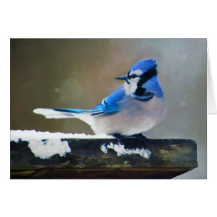 Peinture Jay Bleu - Art Oiseau Original