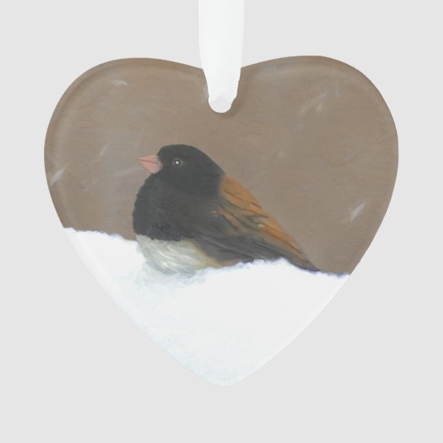 Peinture Junco foncée - Art original pour oiseaux (devant)