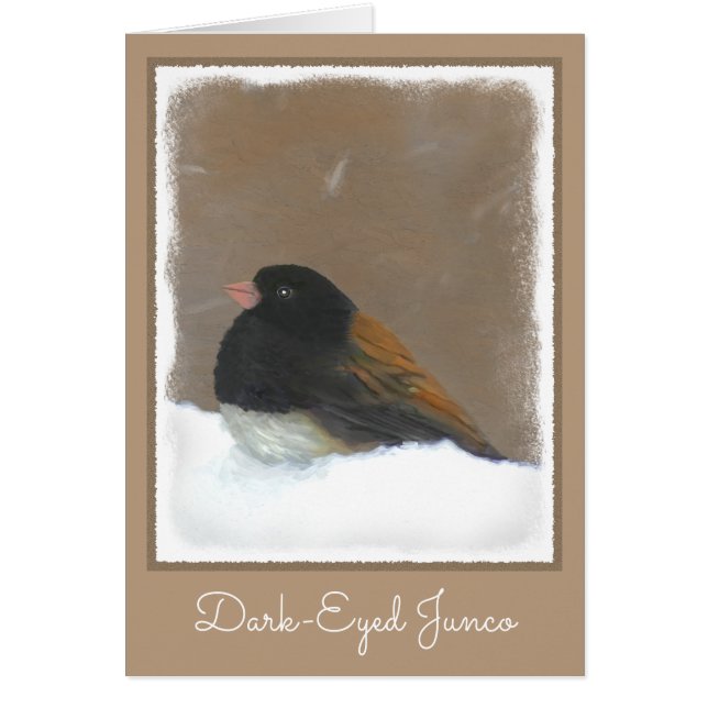Peinture Junco foncée - Art original pour oiseaux (Devant)