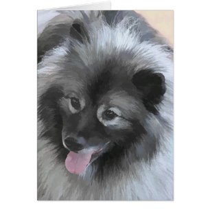 Peinture Keeshond Bailey - Cute Original Chien Art