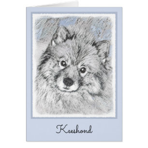 Peinture Keeshond Beth - Joli art original chien