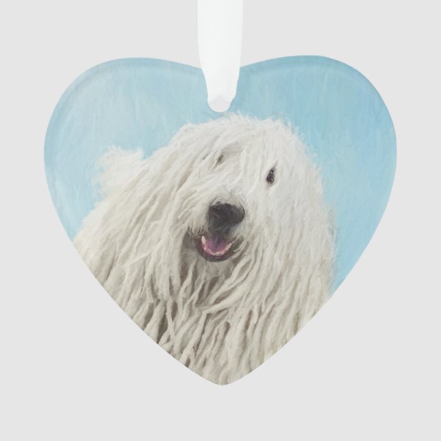Peinture Komondor - Cute Original Chien Art (devant)