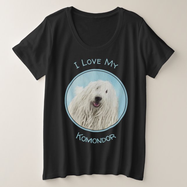 Peinture Komondor - Cute Original Chien Art (Design devant)
