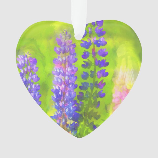 Peinture Lupine - Art Fleur Original (devant)
