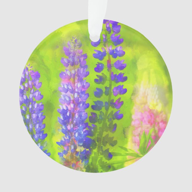 Peinture Lupine - Art Fleur Original (devant)