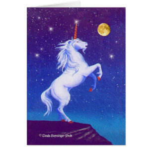 Peinture magique de Pleine lune de licorne