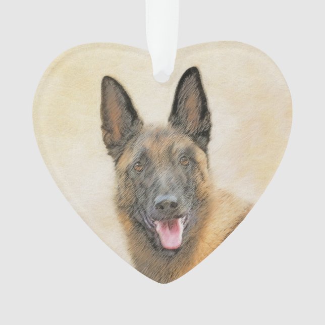 Peinture Malinoise belge - Cute Original Chien Art (devant)