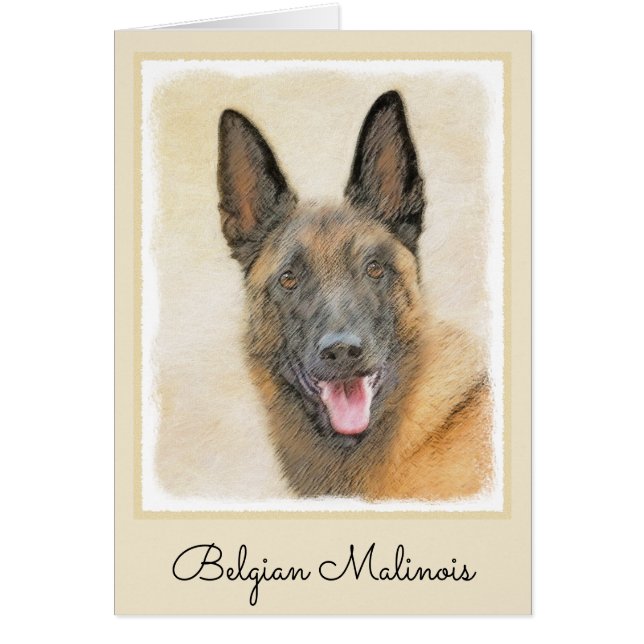 Peinture Malinoise belge - Cute Original Chien Art (Devant)