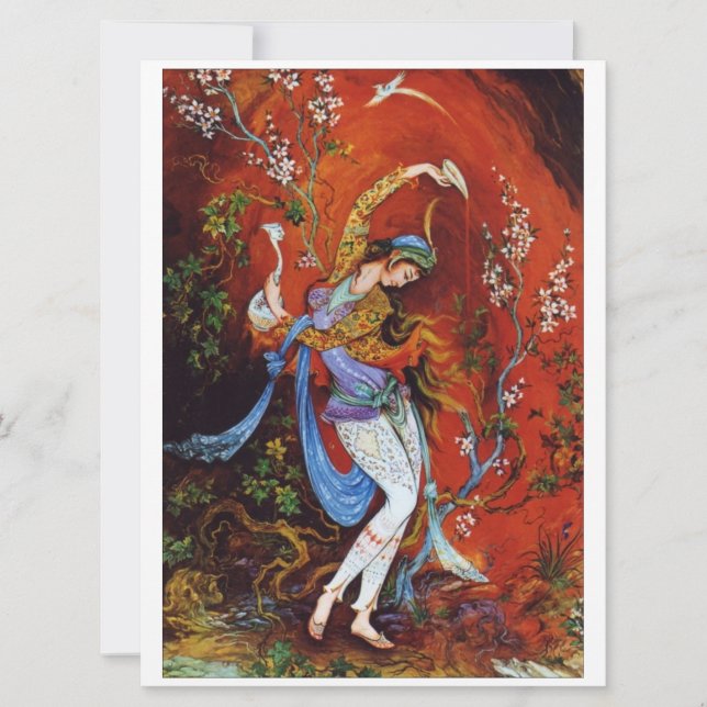 Peinture miniature d'une nymphe persane (Devant)