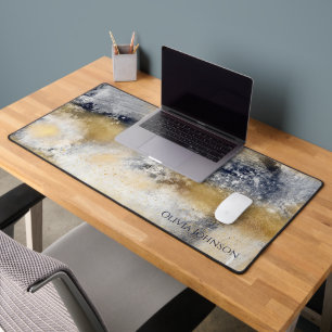 Peinture moderne en or bleu Abstrait