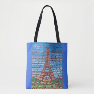 Peinture mosaïque Sacs fourre-tout Tour Eiffel